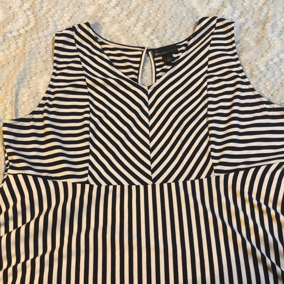 Lane Bryant/ Size 26/ Navy & White Striped Swing Dress with matching Navy Shrug - Picture 13 of 16